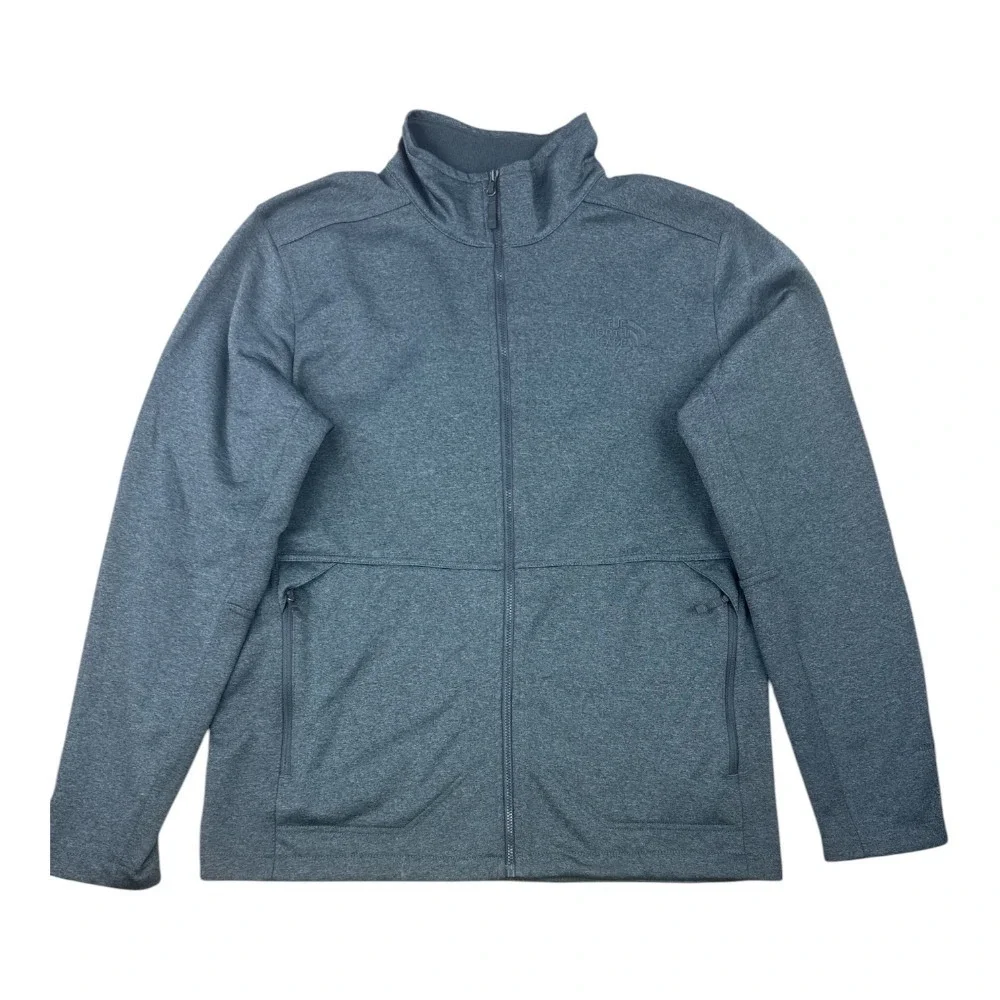 The North Face Apex Canyonwall Mens Gray Heather Full Zip Softshell Jacket M